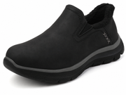 Women's Boots Slip On Winter Ankle Warm Booties Easy Entry Faux Fur Lined Snow Shoes, Lightweight Traction Sole for Home Walking