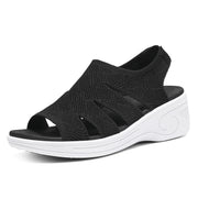 Womens Wedge Sandals Platform Walking Sandals Open Toe Ankle Elastic Strap Casual Comfortable Summer Dressy