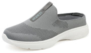 Women's Orthopedic Slip-On Mules Sneakers for Plantar Fasciitis Easy Off Recovery Backless Knit Comfortable Lightweight with Arch Support Walking Shoes for Travel, House & Office