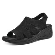 Womens Wedge Sandals Platform Walking Sandals Open Toe Ankle Elastic Strap Casual Comfortable Summer Dressy