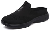 Women's Orthopedic Slip-On Mules Sneakers for Plantar Fasciitis Easy Off Recovery Backless Knit Comfortable Lightweight with Arch Support Walking Shoes for Travel, House & Office