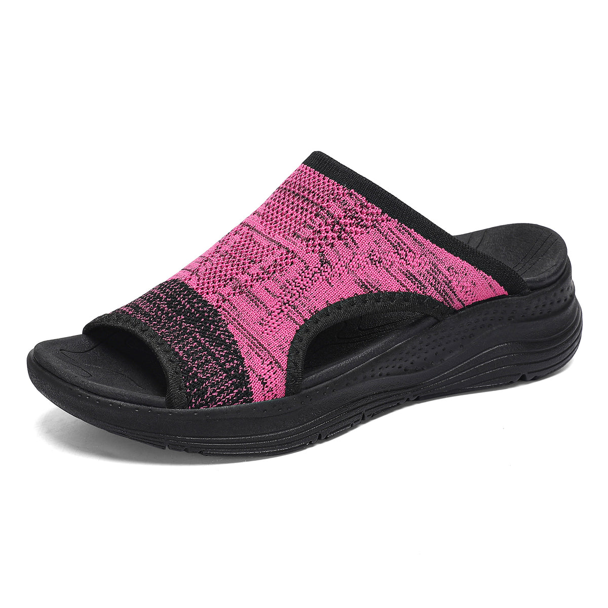 Womens Orthopedic Platform Slides Sandals with Arch Support Ladies Comfortable Walking Open Toe Plantar Fasciitis Slip On for Summer