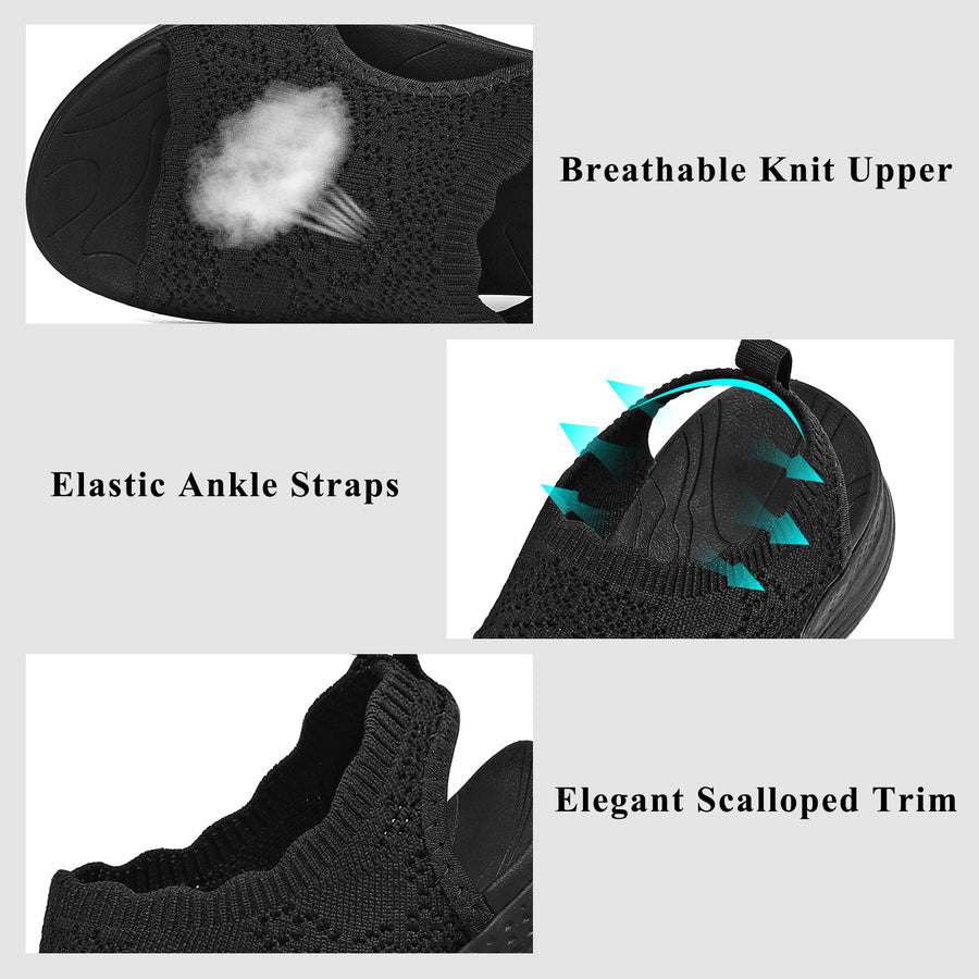 Womens Orthopedic Walking Sandals Arch Support Comfort Slip-On Sport Sandals Open-Toe Athletic Sandals for Plantar Fasciitis Summer Beach Casual