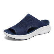 Womens Orthopedic Platform Slides Sandals with Arch Support Ladies Comfortable Walking Open Toe Plantar Fasciitis Slip On for Summer