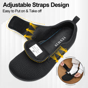 Diabetic Walking Shoes for Women Wide Toe Box Non Slip Comfortable Breathable Zero Drop Barefoot Shoe with Adjustable Strap for Neuropathy, Edema, Swollen Feet, Elderly, Pregnancy