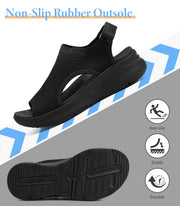 Women Arch Support Orthotic Walking Sandals Open Toe Adjustable Ankle Strap