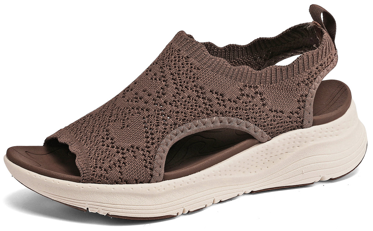 Womens Orthopedic Walking Sandals Arch Support Comfort Slip-On Sport Sandals Open-Toe Athletic Sandals for Plantar Fasciitis Summer Beach Casual