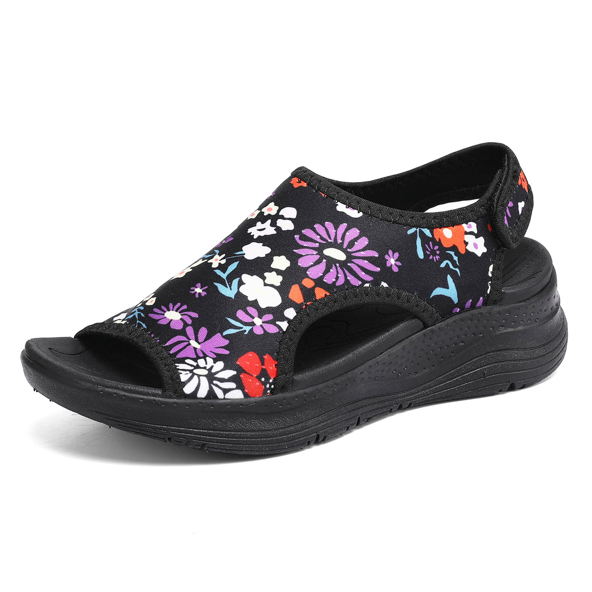 Women Walking Sandals Arch Support Orthotic Comfortable Plantar Fasciitis Non-slip Casual Open Toe Sport Sandals for Athletic Summer Beach