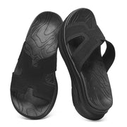 Slides for Women Orthopedic Arch Support Platform Walking Sandals Plantar Fasciitis Breathable Knit H-Strap Open-Toe Slip On Summer Beach Pool Sandals 2''