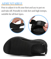 Women Arch Support Orthotic Walking Sandals Open Toe Adjustable Ankle Strap