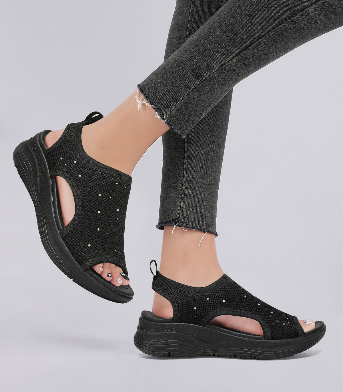 Women Walking Sandals Arch Support Orthotic Comfortable Plantar Fasciitis Non-slip Casual Open Toe Sport Sandals for Athletic Summer Beach