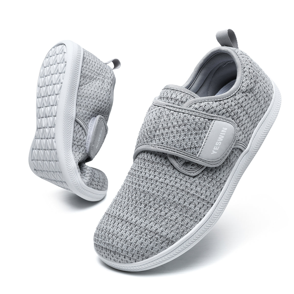 Diabetic Walking Shoes for Women Wide Toe Box Non Slip Comfortable Breathable Zero Drop Barefoot Shoe with Adjustable Strap for Neuropathy, Edema, Swollen Feet, Elderly, Pregnancy